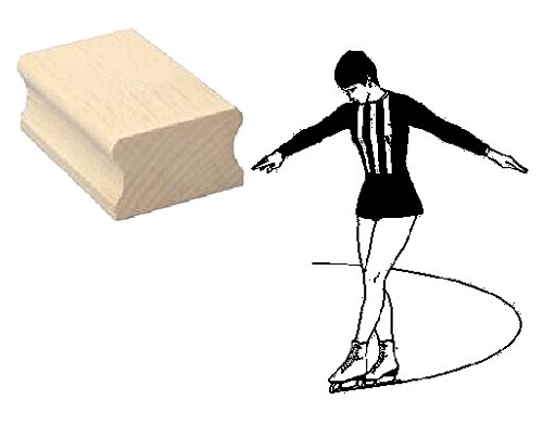 Stempel Holzstempel Motivstempel « EISKUNSTLÄUFERIN » Scrapbooking - Embossing Sport Eissport Eiskunstlaufen Tanz von DEKOLANDO