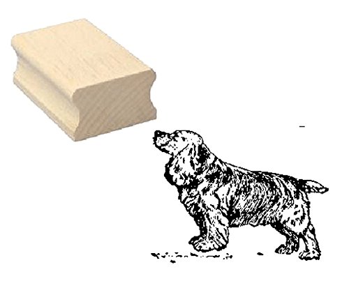Stempel Holzstempel Motivstempel « ENGLISH COCKER SPANIEL » Scrapbooking - Embossing Kinderstempel Tierstempel Haustier Hund von DEKOLANDO