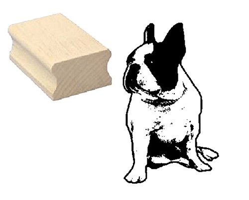 Stempel Holzstempel Motivstempel « FRANZÖSISCHE BULLDOGGE » Scrapbooking - Embossing Kinderstempel Tierstempel Haustier Hund Züchter von DEKOLANDO