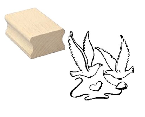 Stempel Holzstempel Motivstempel « HOCHZEIT- Tauben » Scrapbooking von DEKOLANDO