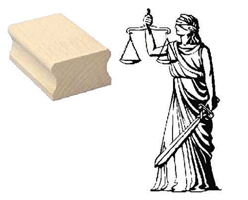 Stempel Holzstempel Motivstempel « JUSTITIA » Scrapbooking von DEKOLANDO