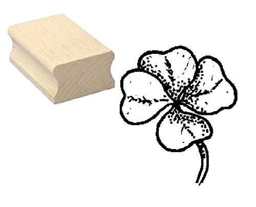 Stempel Holzstempel Motivstempel « KLEEBLATT » Scrapbooking - Pflanze von DEKOLANDO