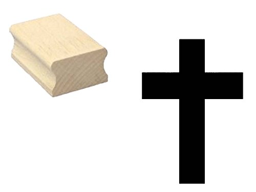 Stempel Holzstempel Motivstempel « KREUZ » Scrapbooking - Embossing Basteln Christentum Katholik Kirche von DEKOLANDO