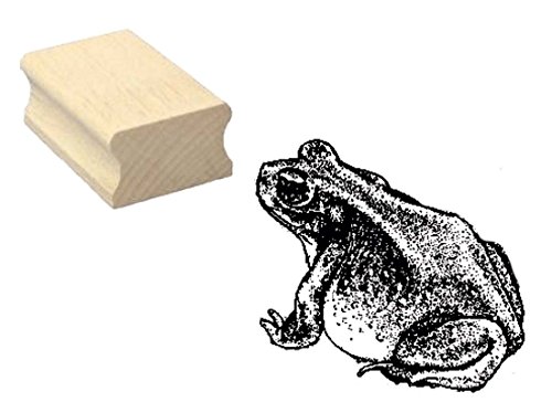 Stempel Holzstempel Motivstempel « KRÖTE » Scrapbooking - Embossing Basteln Frosch Naturschutz Tierschutz von DEKOLANDO