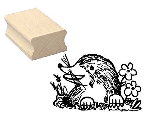 Stempel Holzstempel Motivstempel « MAULWURF » Scrapbooking - Embossing Kinderstempel Kinder Kindergarten Zoo Tierpark Einschulung von DEKOLANDO