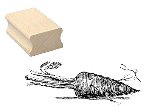 Stempel Holzstempel Motivstempel « MOHRRÜBE » Scrapbooking - Embossing Karotte Gesundheit Basteln Ernährung von DEKOLANDO