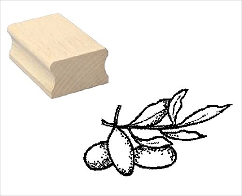 Stempel Holzstempel Motivstempel « OLIVE » Scrapbooking - Pflanze von DEKOLANDO