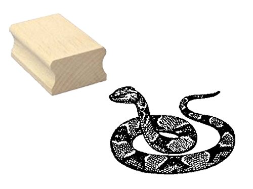 Stempel Holzstempel Motivstempel « SCHLANGE » Scrapbooking - Embossing Basteln Reptilien von DEKOLANDO