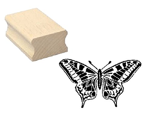 Stempel Holzstempel Motivstempel « SCHMETTERLING » Scrapbooking - Embossing Kinderstempel Tierstempel Schwalbenschwanz von DEKOLANDO