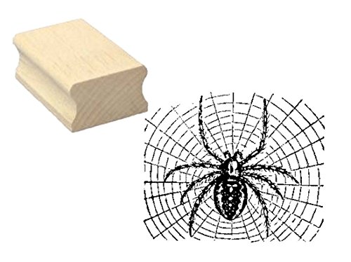 Stempel Holzstempel Motivstempel « SPINNE IM NETZ » Scrapbooking - Embossing Basteln Insekten Gothic von DEKOLANDO