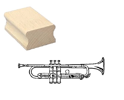 Stempel Holzstempel Motivstempel « TROMPETE » Scrapbooking - Embossing Blasinstrument Musiker Komponist Musik von DEKOLANDO