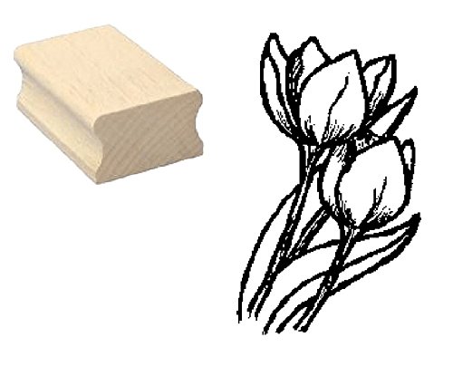 Stempel Holzstempel Motivstempel « TULPE » Scrapbooking - Pflanze von DEKOLANDO