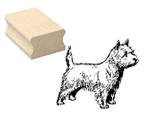 Stempel Holzstempel Motivstempel « WEST HIGHLAND TERRIER » Scrapbooking - Embossing Kinderstempel Tierstempel Westi White Hund Haustier von DEKOLANDO