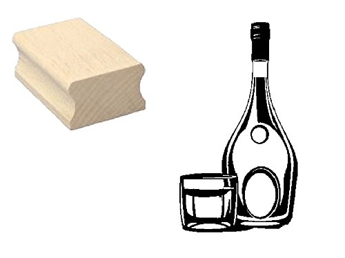 Stempel Holzstempel Motivstempel « WHISKEY FLASCHE » Scrapbooking - Embossing Whisky Basteln von DEKOLANDO