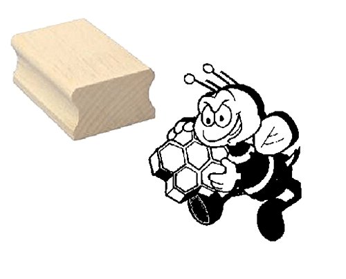 Stempel Holzstempel Motivstempel « freche BIENE » Scrapbooking - Embossing Kinderstempel Tierstempel Imker Honig von DEKOLANDO