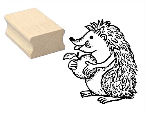 Stempel IGEL mit APFEL - Motivstempel aus Buchenholz Stempel IGEL mit APFEL - Motivstempel aus Buchenholz von DEKOLANDO