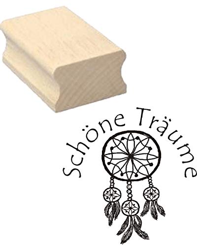 Stempel SCHÖNE TRÄUME - Motivstempel Traumfänger - ca. 30 x 30 mm von DEKOLANDO