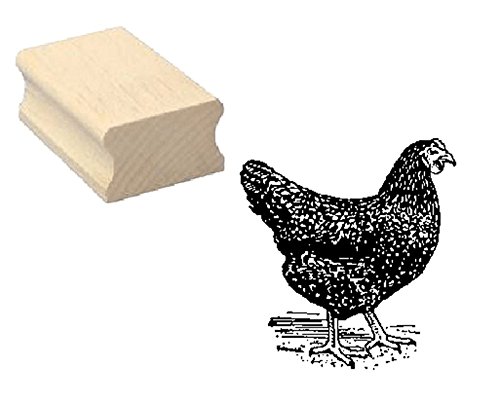 Stempel Schwarzes Huhn - Motivstempel 40 x 40 mm von DEKOLANDO