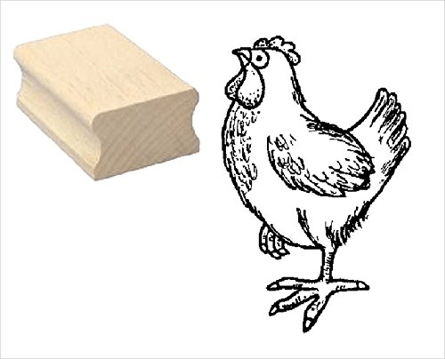 Stempel Stolzes Huhn - ca. 40 x 40 mm von DEKOLANDO