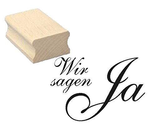 Stempel - Wir sagen JA - Holzstempel aus Buchenholz - Hochzeit von DEKOLANDO