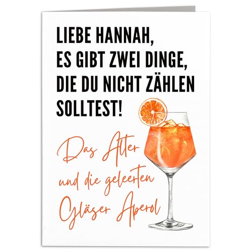 Aperol Karte personalisiert Geburtstagskarte lustiges Geschenk Geburtstag Frau Freundin Klappkarte Geschenkkarte 10,5 x 14,8 cm Aperol Karte personalisiert Geburtstagskarte lustiges Geschenk Geburtstag Frau Freundin Klappkarte Geschenkkarte 10,5 x 14,8 cm von DEL MÀ Unique & Personal
