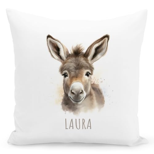 DEL MÀ Unique & Personal Esel Kissen personalisiert mit Namen Kinderkissen Kuschelkissen Kinder Geschenk Kinderzimmer Deko Junge Mädchen Zierkissen Dekokissen 40x40 cm inkl. Füllung und Bezug DEL MÀ Unique & Personal Esel Kissen personalisiert mit Namen Kinderkissen Kuschelkissen Kinder Geschenk Kinderzimmer Deko Junge Mädchen Zierkissen Dekokissen 40x40 cm inkl. Füllung und Bezug von DEL MÀ Unique & Personal