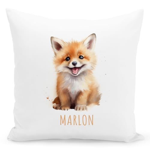 DEL MÀ Unique & Personal Fuchs Kissen personalisiert mit Namen Kinderkissen Kuschelkissen Kinder Geschenk Kinderzimmer Deko Junge Mädchen Zierkissen Dekokissen 40x40 cm inkl. Füllung und Bezug DEL MÀ Unique & Personal Fuchs Kissen personalisiert mit Namen Kinderkissen Kuschelkissen Kinder Geschenk Kinderzimmer Deko Junge Mädchen Zierkissen Dekokissen 40x40 cm inkl. Füllung und Bezug von DEL MÀ Unique & Personal