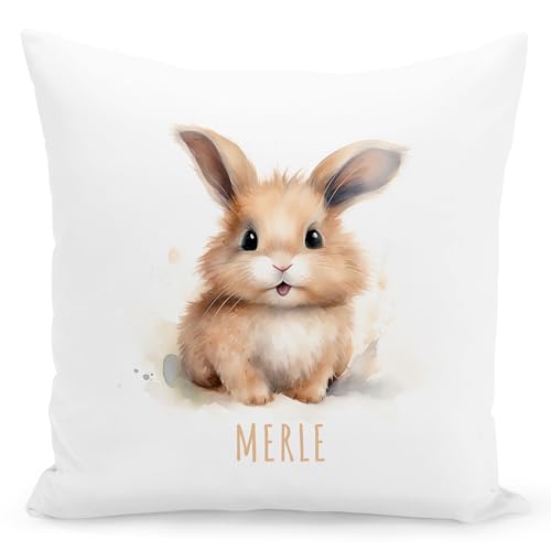 DEL MÀ Unique & Personal Hasen Kissen personalisiert mit Namen Kinderkissen Kuschelkissen Kinder Geschenk Kinderzimmer Deko Junge Mädchen Zierkissen Dekokissen 40x40 cm inkl. Füllung und Bezug DEL MÀ Unique & Personal Hasen Kissen personalisiert mit Namen Kinderkissen Kuschelkissen Kinder Geschenk Kinderzimmer Deko Junge Mädchen Zierkissen Dekokissen 40x40 cm inkl. Füllung und Bezug von DEL MÀ Unique & Personal