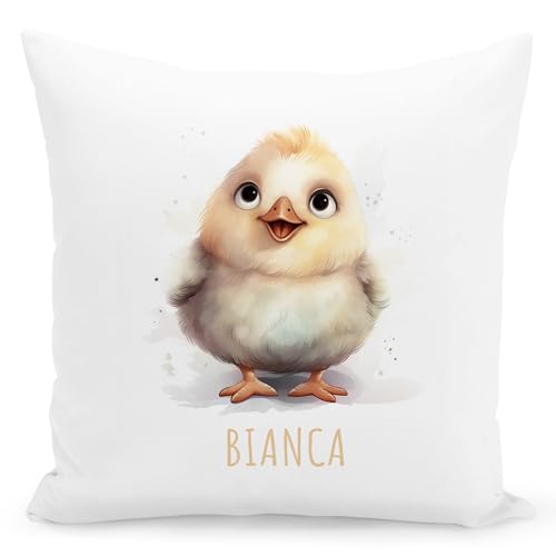 DEL MÀ Unique & Personal Huhn Kissen personalisiert mit Namen Kinderkissen Kuschelkissen Kinder Geschenk Kinderzimmer Deko Junge Mädchen Zierkissen Dekokissen 40x40 cm inkl. Füllung und Bezug DEL MÀ Unique & Personal Huhn Kissen personalisiert mit Namen Kinderkissen Kuschelkissen Kinder Geschenk Kinderzimmer Deko Junge Mädchen Zierkissen Dekokissen 40x40 cm inkl. Füllung und Bezug von DEL MÀ Unique & Personal