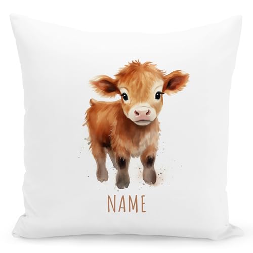 DEL MÀ Unique & Personal Kuh Kissen personalisiert mit Namen Kinderkissen Kuschelkissen Kinder Kühe Geschenk Kinderzimmer Deko Junge Mädchen Zierkissen Dekokissen 40x40 cm inkl. Füllung und Bezug DEL MÀ Unique & Personal Kuh Kissen personalisiert mit Namen Kinderkissen Kuschelkissen Kinder Kühe Geschenk Kinderzimmer Deko Junge Mädchen Zierkissen Dekokissen 40x40 cm inkl. Füllung und Bezug von DEL MÀ Unique & Personal