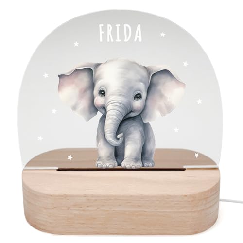 DEL MÀ Unique & Personal Personalisiertes Elefant Nachtlicht Kinder & Babys Babyzimmer Deko Kinderzimmer Nachtlampe Mädchen Jungen Kinderlampe Inkl. Holzfuß & Netzteil DEL MÀ Unique & Personal Personalisiertes Elefant Nachtlicht Kinder & Babys Babyzimmer Deko Kinderzimmer Nachtlampe Mädchen Jungen Kinderlampe Inkl. Holzfuß & Netzteil von DEL MÀ Unique & Personal