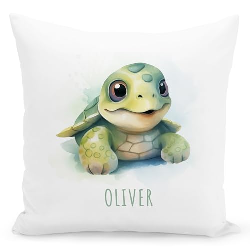 DEL MÀ Unique & Personal Schildkröte Kissen personalisiert mit Namen Kinderkissen Kuschelkissen Kinder Geschenk Kinderzimmer Deko Junge Mädchen Zierkissen Dekokissen 40x40 cm inkl. Füllung und Bezug DEL MÀ Unique & Personal Schildkröte Kissen personalisiert mit Namen Kinderkissen Kuschelkissen Kinder Geschenk Kinderzimmer Deko Junge Mädchen Zierkissen Dekokissen 40x40 cm inkl. Füllung und Bezug von DEL MÀ Unique & Personal
