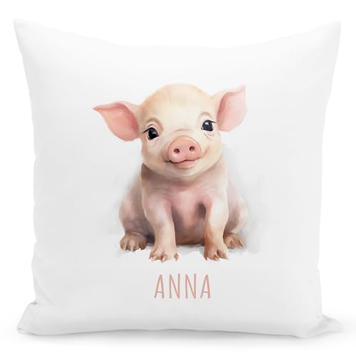 DEL MÀ Unique & Personal Schwein Kissen personalisiert mit Namen Kinderkissen Kuschelkissen Kinder Geschenk Kinderzimmer Deko Junge Mädchen Zierkissen Dekokissen 40x40 cm inkl. Füllung und Bezug DEL MÀ Unique & Personal Schwein Kissen personalisiert mit Namen Kinderkissen Kuschelkissen Kinder Geschenk Kinderzimmer Deko Junge Mädchen Zierkissen Dekokissen 40x40 cm inkl. Füllung und Bezug von DEL MÀ Unique & Personal