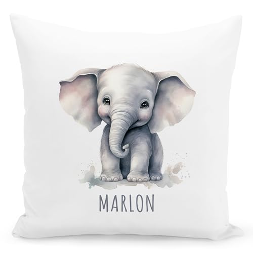 Elefant Kissen personalisiert mit Namen Kinderkissen Kuschelkissen Kinder Geschenk Kinderzimmer Deko Junge Mädchen Zierkissen Dekokissen 40x40 cm inkl. Füllung und Bezug Elefant Kissen personalisiert mit Namen Kinderkissen Kuschelkissen Kinder Geschenk Kinderzimmer Deko Junge Mädchen Zierkissen Dekokissen 40x40 cm inkl. Füllung und Bezug von DEL MÀ Unique & Personal