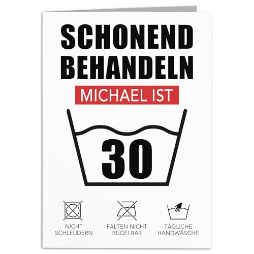 Geburtstagskarte 30. Geburtstag schonend behandeln personalisiert lustige Grußkarte Karte Klappkarte Faltkarte mit Umschlag 10,5 x 14,8 cm Geburtstagskarte 30. Geburtstag schonend behandeln personalisiert lustige Grußkarte Karte Klappkarte Faltkarte mit Umschlag 10,5 x 14,8 cm von DEL MÀ Unique & Personal