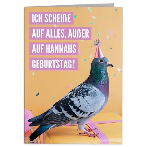 Geburtstagskarte Frau beste Freundin personalisierte Karte mit Taube Geburtstag Geschenk Grußkarte Klappkarte mit Umschlag 10,5 x 14,8 cm Geburtstagskarte Frau beste Freundin personalisierte Karte mit Taube Geburtstag Geschenk Grußkarte Klappkarte mit Umschlag 10,5 x 14,8 cm von DEL MÀ Unique & Personal