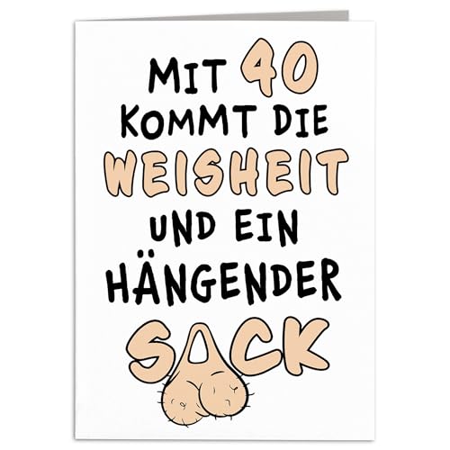 Geburtstagskarte Mann gemein lustige Karte 40. Geburtstag Freund Grußkarte Männer Klappkarte Geschenkkarte Faltkarte mit Umschlag 10,5 x 14,8 cm Geburtstagskarte Mann gemein lustige Karte 40. Geburtstag Freund Grußkarte Männer Klappkarte Geschenkkarte Faltkarte mit Umschlag 10,5 x 14,8 cm von DEL MÀ Unique & Personal