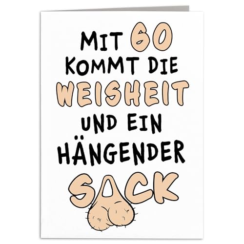 Geburtstagskarte Mann gemein lustige Karte 60. Geburtstag Freund Grußkarte Männer Klappkarte Geschenkkarte Faltkarte mit Umschlag 10,5 x 14,8 cm Geburtstagskarte Mann gemein lustige Karte 60. Geburtstag Freund Grußkarte Männer Klappkarte Geschenkkarte Faltkarte mit Umschlag 10,5 x 14,8 cm von DEL MÀ Unique & Personal