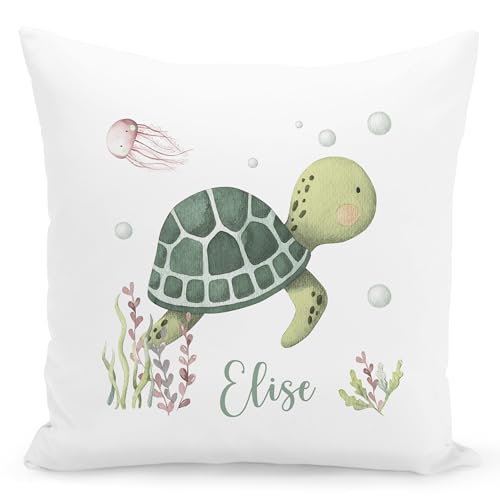 Schildkröten Kissen personalisiert mit Namen Kinder Kuschelkissen Kinderkissen Kinderzimmer Deko Tier für Mädchen Jungen Zierkissen Dekokissen 40x40 cm inkl. Füllung und Bezug Schildkröten Kissen personalisiert mit Namen Kinder Kuschelkissen Kinderkissen Kinderzimmer Deko Tier für Mädchen Jungen Zierkissen Dekokissen 40x40 cm inkl. Füllung und Bezug von DEL MÀ Unique & Personal