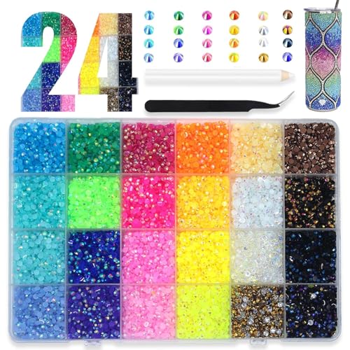 12000 Stück Strasssteine für Nägel 4mm Nail Art Strasssteine Flatback Edelsteine Runde Glitzersteine Nägel mit Pinzette und Punktierung Stift Nagel Steine Rhinestones für DIY Handwerk Nägel Kleidung 12000 Stück Strasssteine für Nägel 4mm Nail Art Strasssteine Flatback Edelsteine Runde Glitzersteine Nägel mit Pinzette und Punktierung Stift Nagel Steine Rhinestones für DIY Handwerk Nägel Kleidung von DELAESI