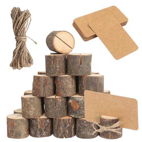 30 Stück Holz Tischkartenhalter Kartenständer Holz Kartenhalter Tischnummernhalter Menükartenhalter mit 30 Karte Kraftpapier und 10m Juteseil Fotohalter Holz für Hochzeiten Restaurants Bankette 30 Stück Holz Tischkartenhalter Kartenständer Holz Kartenhalter Tischnummernhalter Menükartenhalter mit 30 Karte Kraftpapier und 10m Juteseil Fotohalter Holz für Hochzeiten Restaurants Bankette von DELAESI