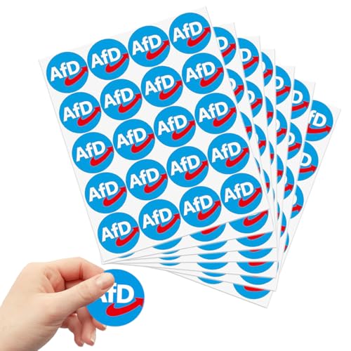AfD aufkleber 140 Stück AfD sticker 4.5cm Rund AFD Logo aufkleber für Auto, Fenster, Kfz, Motorrad, Laptop von DELAIHUIL