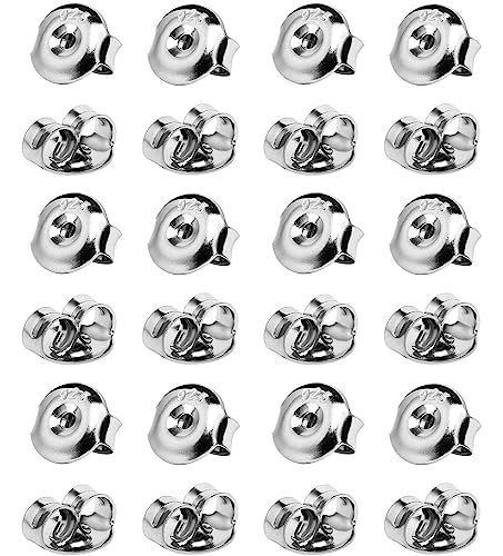 DELECOE 24 Stück 925 Silber Ersatz 18K Weißgold Vergoldet Hypoallergen Ohrsteckersatz für Ohrringe Sicherer Verschluss für Ohrringe 6mm DELECOE 24 Stück 925 Silber Ersatz 18K Weißgold Vergoldet Hypoallergen Ohrsteckersatz für Ohrringe Sicherer Verschluss für Ohrringe 6mm von DELECOE