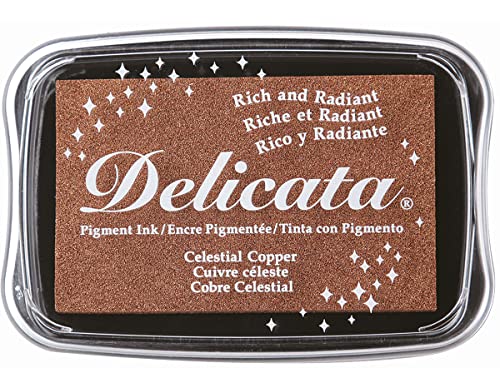 DELICATA Ink Pad Celestial Copper Stempelkissen, acryl, Kupfer, 10 x 7 x 3 cm von Tsukineko
