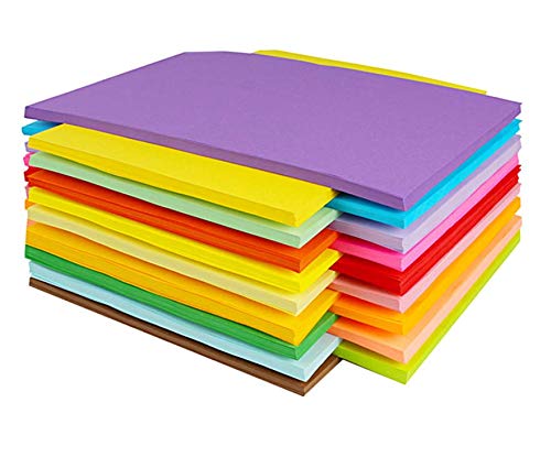 10 Farben, A4 120 g/m² ,100 Blatt Verdicken Buntpapier Farbigen A4 Kopierpapier Papier , Farbige Buntes Papier Ton-Papier, für DIY Kunst Handwerk (20 * 30cm) von DELLCCIU
