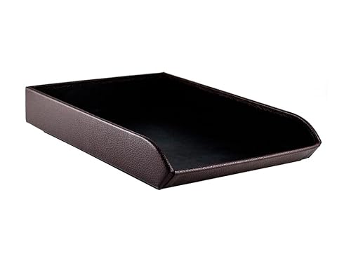 DELMON VARONE - Briefablage DIN A4 aus Premium Leder Soft Grain braun - Schreibtisch Organizer als Ablage für Dokumente, Briefe, Akten und Zeitungen, Klassischer Briefkorb in Echtleder für Büro DELMON VARONE - Briefablage DIN A4 aus Premium Leder Soft Grain braun - Schreibtisch Organizer als Ablage für Dokumente, Briefe, Akten und Zeitungen, Klassischer Briefkorb in Echtleder für Büro von DELMON VARONE - FINE LEATHERGOODS MADE IN GERMANY