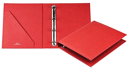 DELMON VARONE - Personalisierbare Dokumentenmappe DIN A4 aus Saffiano Lederimitat rot, Elegante Kunstleder Ringbuch Sammelmappe zum abheften von Dokumenten, Urkunden und Akten, Links mit Einsteckfach DELMON VARONE - Personalisierbare Dokumentenmappe DIN A4 aus Saffiano Lederimitat rot, Elegante Kunstleder Ringbuch Sammelmappe zum abheften von Dokumenten, Urkunden und Akten, Links mit Einsteckfach von DELMON VARONE - FINE LEATHERGOODS MADE IN GERMANY
