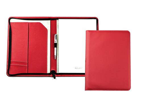 DELMON VARONE - Personalisierbare Schreibmappe DIN A4 „EcoAppleLeather“ Rot, Recycled Öko Apfel Leder Konferenzmappe mit Notizblock, Stiftschlaufe & Steckfächer, Ökoleder Orgamappe mit Reißverschluss DELMON VARONE - Personalisierbare Schreibmappe DIN A4 „EcoAppleLeather“ Rot, Recycled Öko Apfel Leder Konferenzmappe mit Notizblock, Stiftschlaufe & Steckfächer, Ökoleder Orgamappe mit Reißverschluss von DELMON VARONE - FINE LEATHERGOODS MADE IN GERMANY