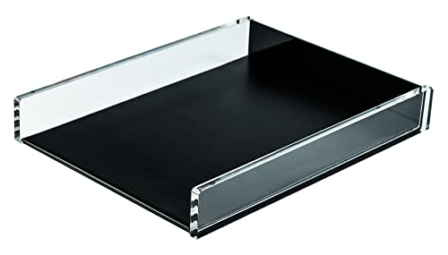 DELMON VARONE - Premium Briefablage DIN A4 aus Acryl transparent und Leder schwarz - Schreibtisch Organizer als Ablage für Dokumente, Briefe & Akten - Elegante Schreibtischablage in Echtleder für Büro DELMON VARONE - Premium Briefablage DIN A4 aus Acryl transparent und Leder schwarz - Schreibtisch Organizer als Ablage für Dokumente, Briefe & Akten - Elegante Schreibtischablage in Echtleder für Büro von DELMON VARONE - FINE LEATHERGOODS MADE IN GERMANY