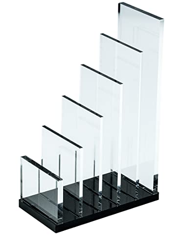 DELMON VARONE - Premium Briefständer 5-teilig aus Acryl transparent, glasklar - Dokumentenhalter zur Aufbewahrung von Post, Briefe & Dokumente - Briefablage Organizer für Schreibtisch & Büro DELMON VARONE - Premium Briefständer 5-teilig aus Acryl transparent, glasklar - Dokumentenhalter zur Aufbewahrung von Post, Briefe & Dokumente - Briefablage Organizer für Schreibtisch & Büro von DELMON VARONE - FINE LEATHERGOODS MADE IN GERMANY